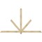 Ekena Millwork Kennewick Rough Sawn Timber Gable Bracket, Douglas Fir, 96"W x 56"H x 2"D x 4"F, 14/12 Pitch GBW096X56X0204KEN00RDF - alternate 1